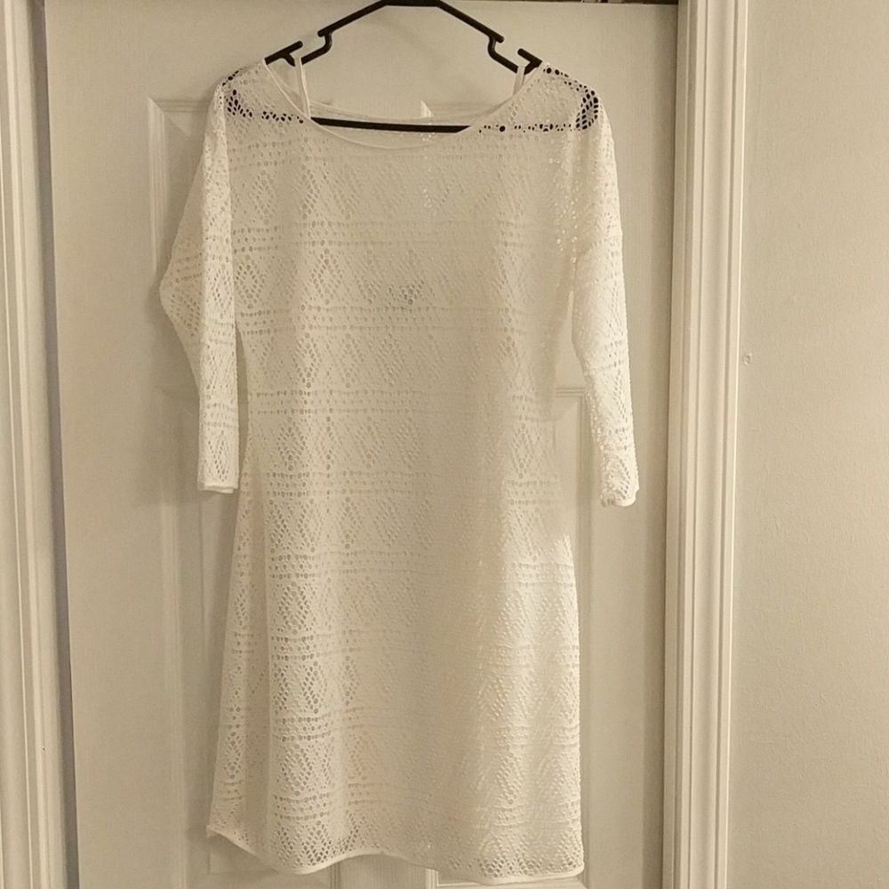 White eyelet dress